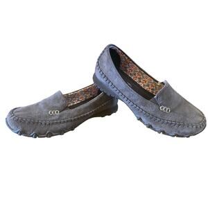 Skechers Relaxed Fit Air-Cooled Memory Foam Brown Suede Slip-On Shoes Size 6.5